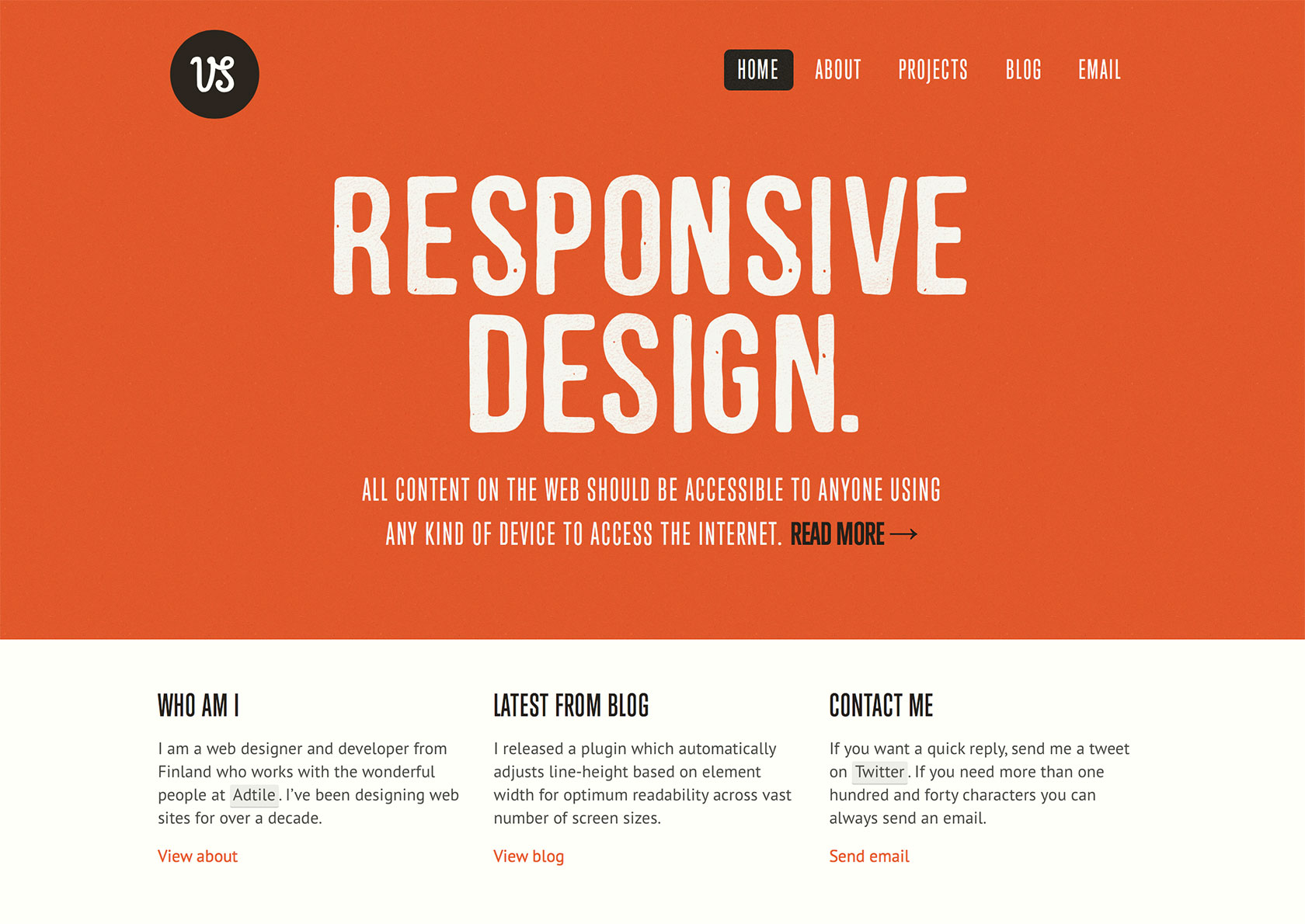 Screenshot of viljamis.com
